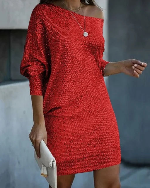 Amelia Kensington | One-Shoulder Sequin Cocktail Dress For Women