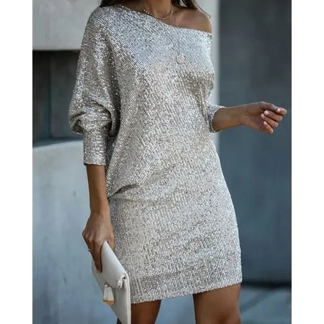 Amelia Kensington | One-Shoulder Sequin Cocktail Dress For Women