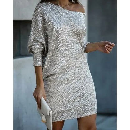 Amelia Kensington | One-Shoulder Sequin Cocktail Dress For Women