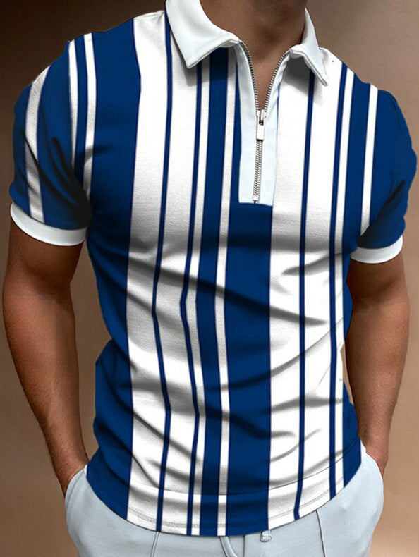 Desmond Rutherglen | Zip Polo Shirt For Men