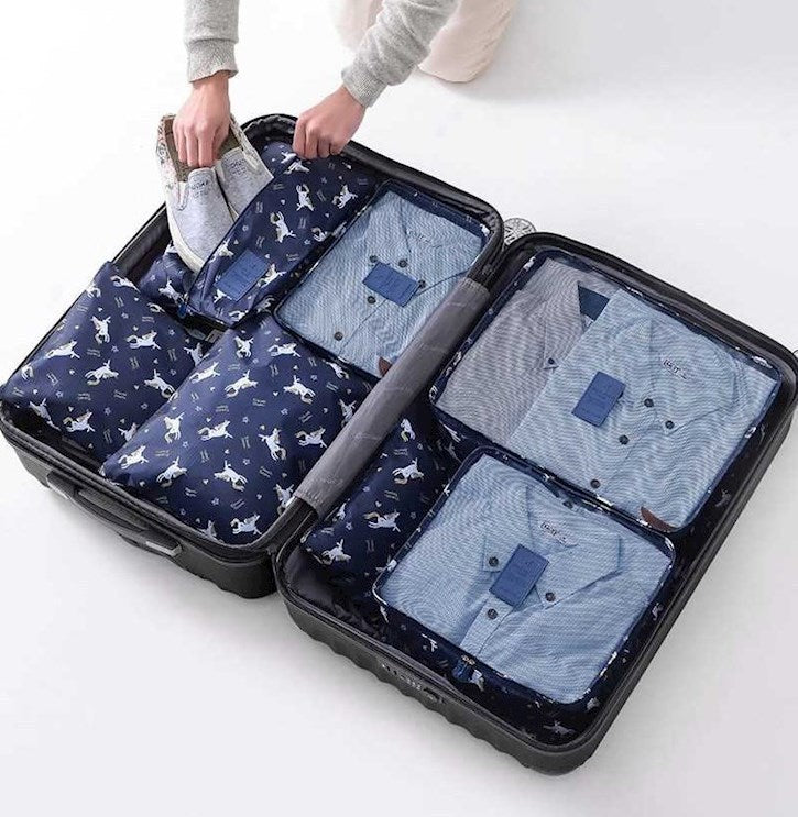 7-Piece Printed Packing Cubes Set