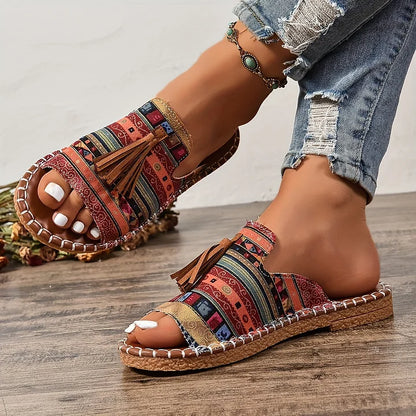 Orla Prendergast | Boho Tassel Flat Sandals For Women