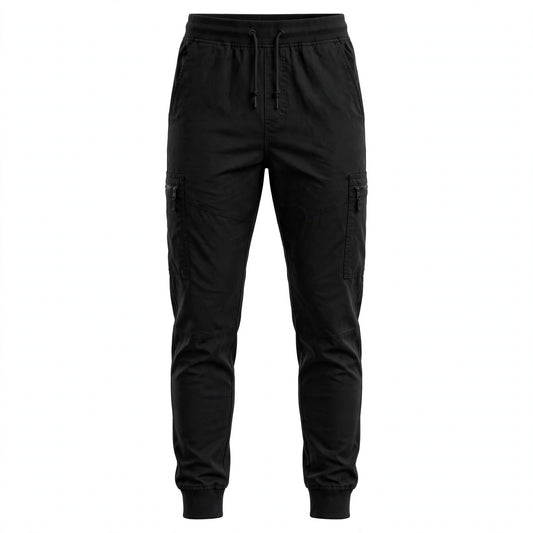 Darcy Brennan | Black Multi Pocket Cargo Joggers For Men