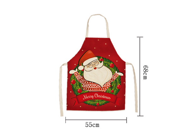 Yule | Red Snowman Print Christmas Apron Unisex