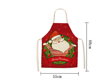 Yule | Red Snowman Print Christmas Apron Unisex