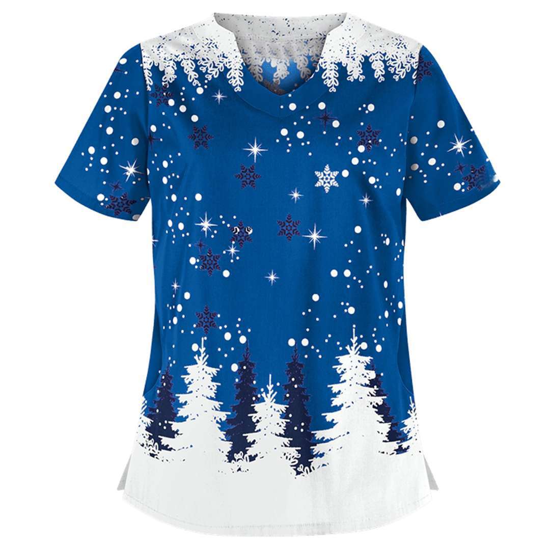 Frosty Morn | Snowman Print Christmas T-Shirt For Women