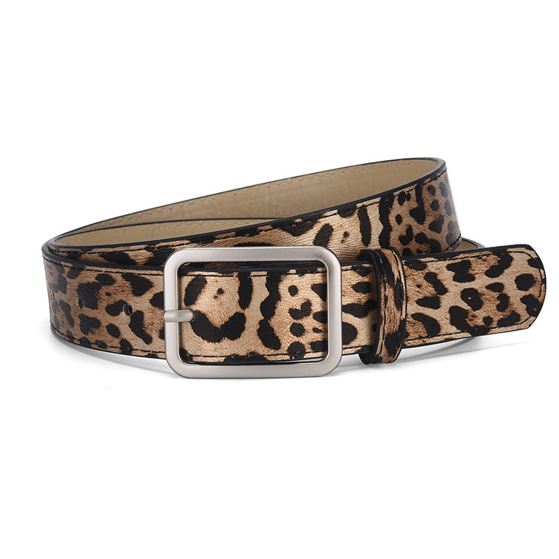Faux Suede Square Buckle Belt