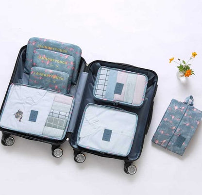 7-Piece Printed Packing Cubes Set
