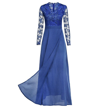 Elise Campbell | Lace V-Neck Maxi Dress For Women