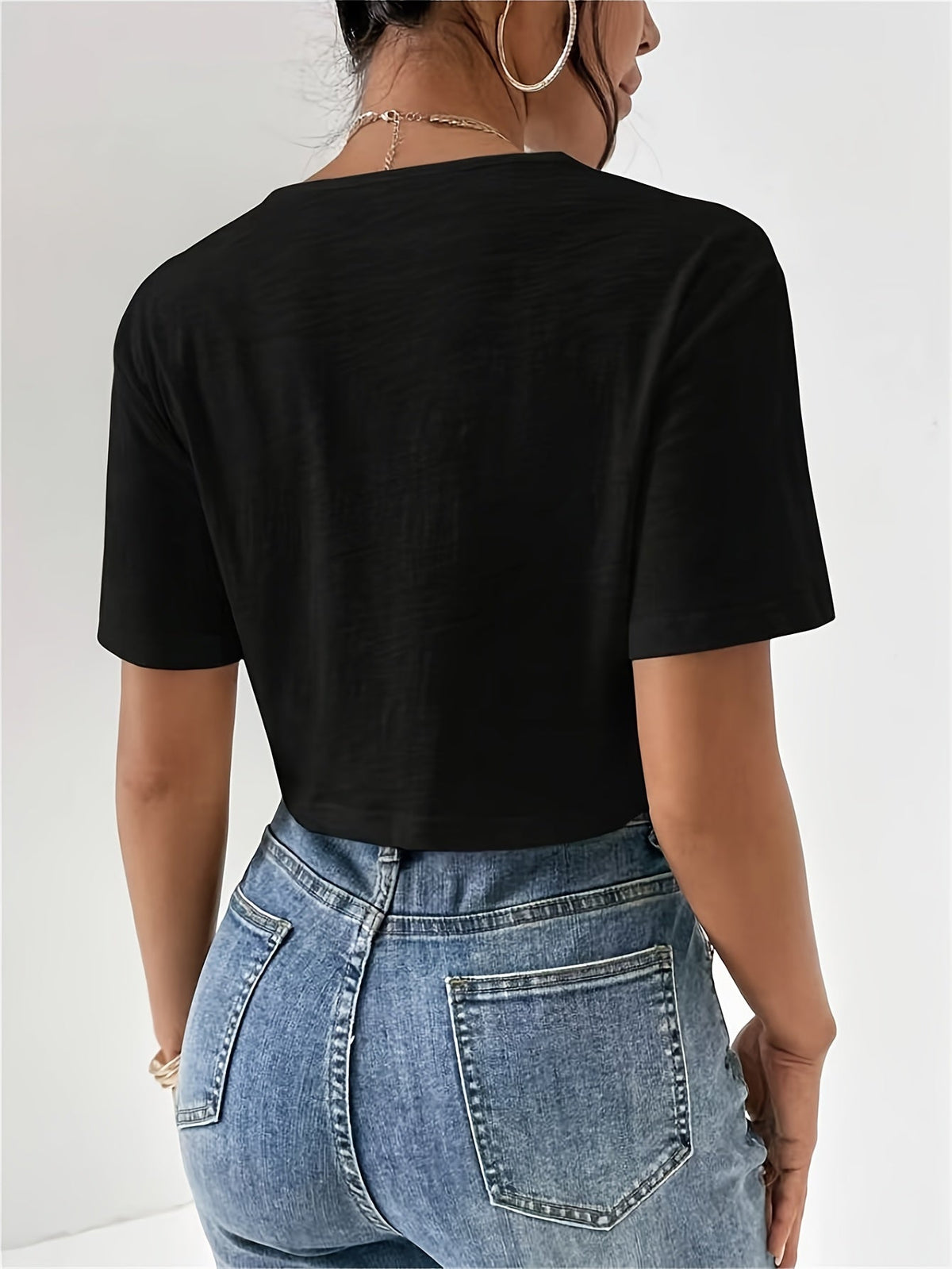 Arabella Fenwick | Textured Crop Top With Twist Front For Women