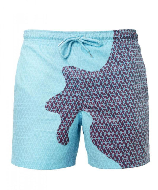 Orson Ollerton | Yellow Colour Change Beach Shorts For Men