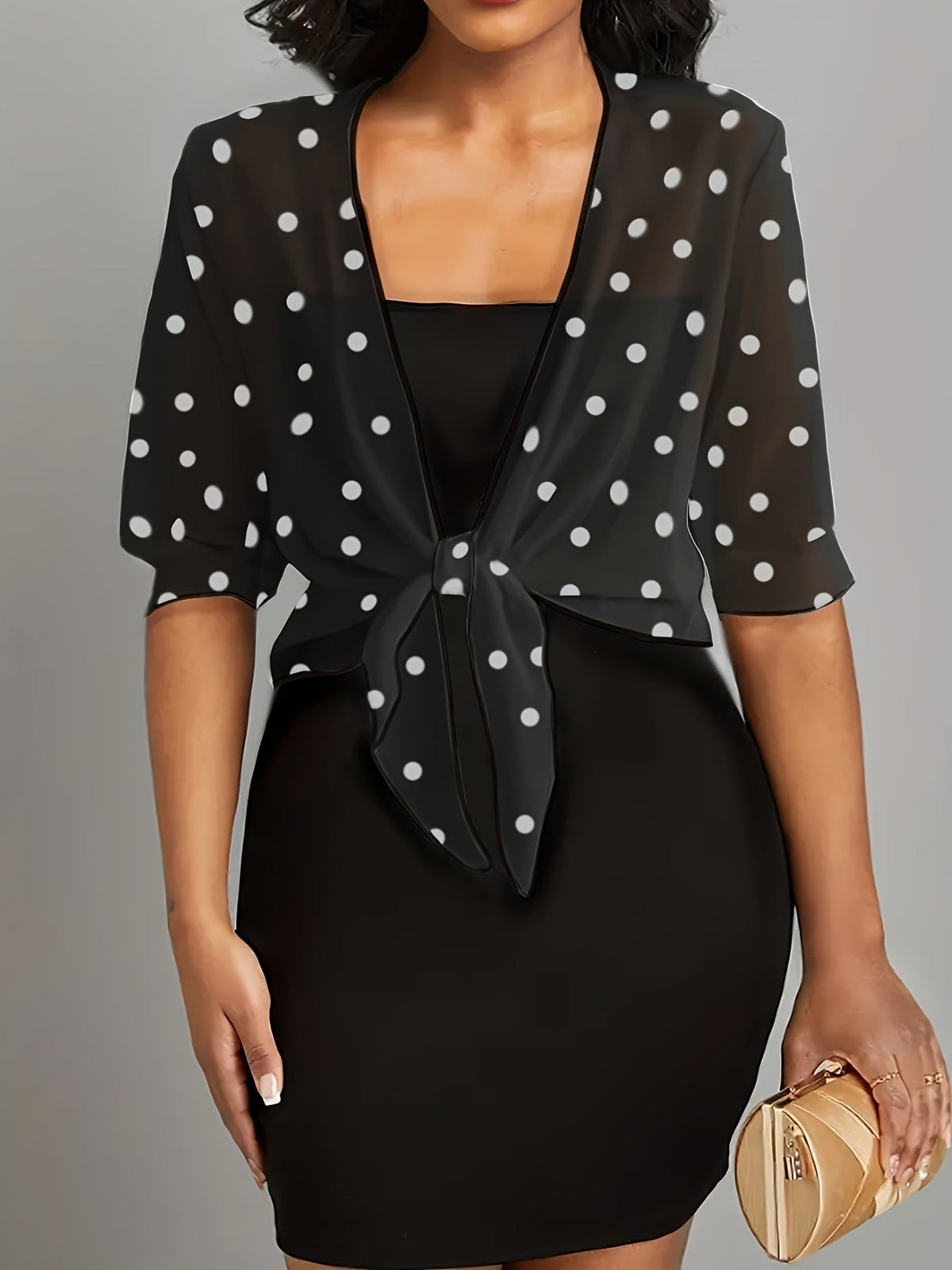 Bianca Whitaker | Polka Dot Tie-Front Blouse For Women