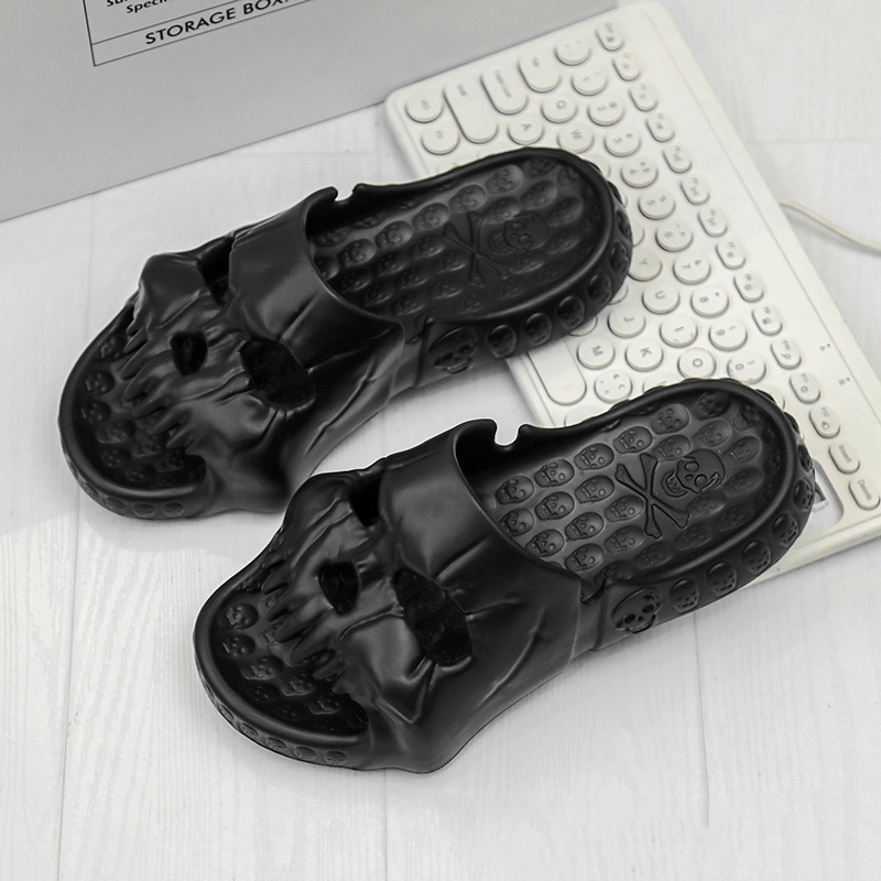 Declan Ashgrove | Skull Halloween Slippers For Men