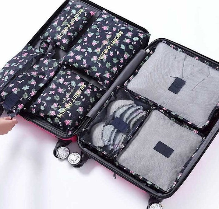 7-Piece Printed Packing Cubes Set