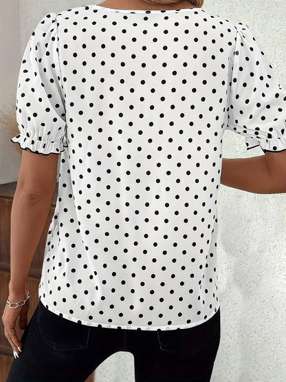 Florence Fairweather | Lace Color Block Blouse With Bubble Sleeves For Women