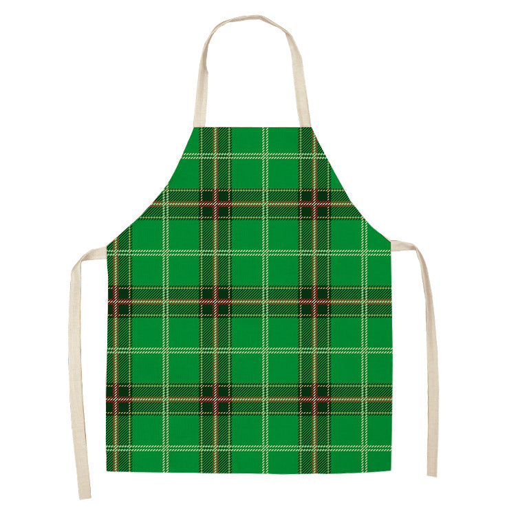 Noel | Red Tartan Reindeer Christmas Apron Unisex