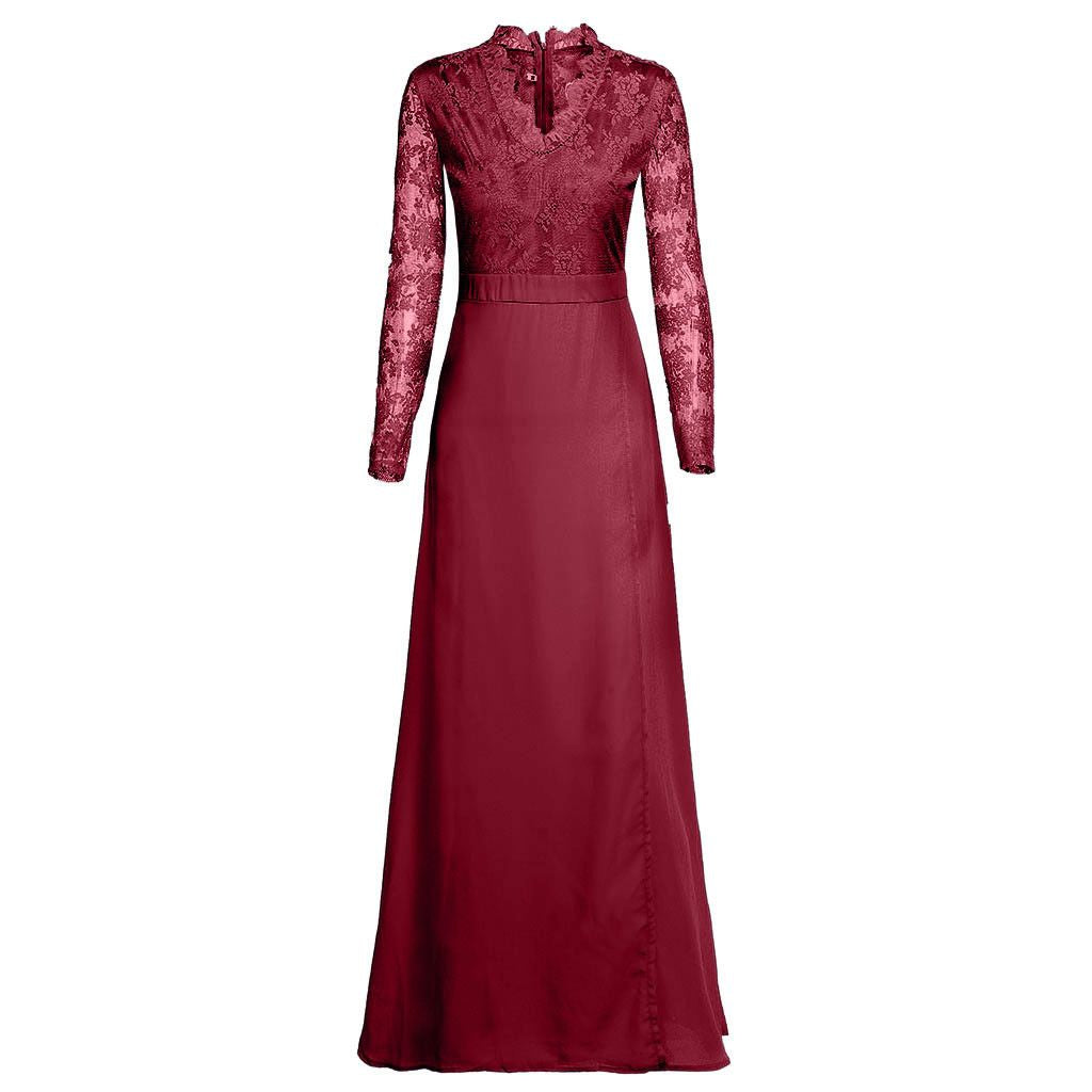 Elise Campbell | Lace V-Neck Maxi Dress For Women