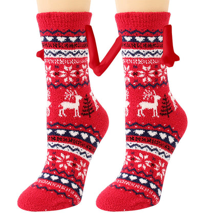 Jolly Toes | Red Santa Face Christmas Socks Unisex & Couples