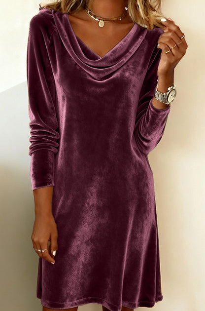 Tara King | Velvet Midi Cocktail Dress For Women