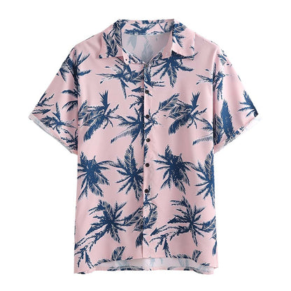 Peregrine Wisbech | Palm Print Shirt And Shorts Set For Men