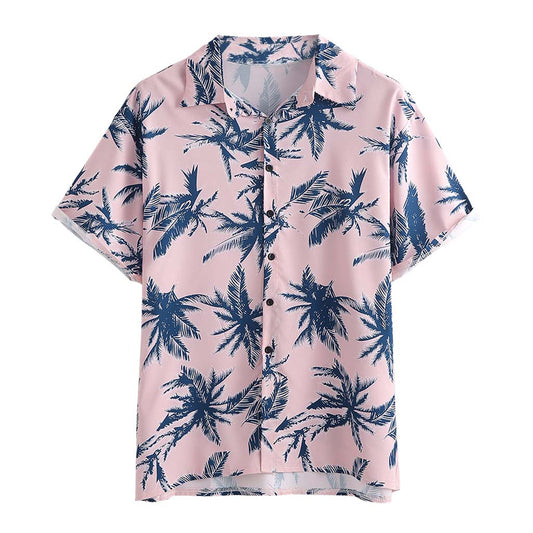 Peregrine Wisbech | Palm Print Shirt And Shorts Set For Men