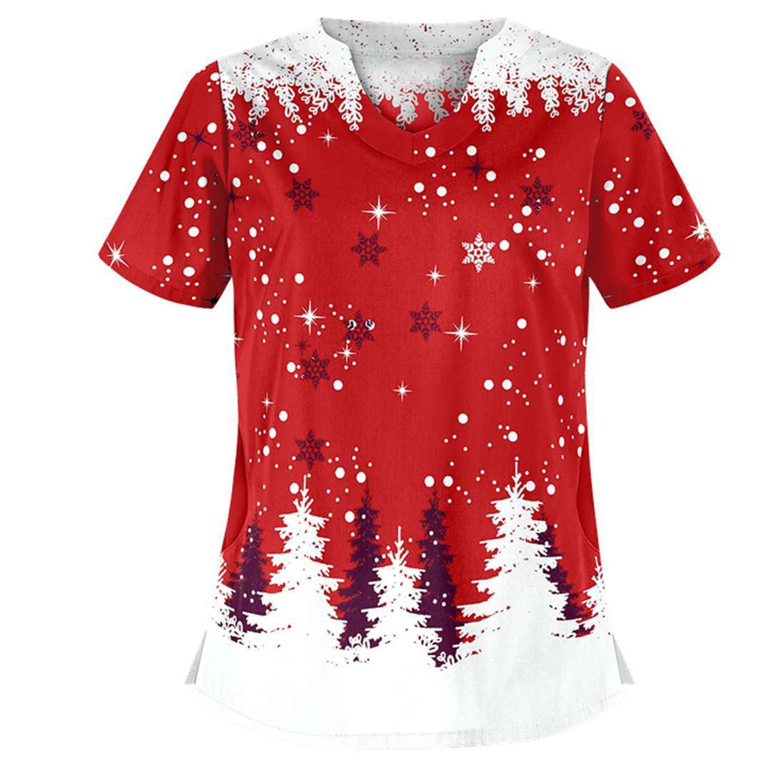 Frosty Morn | Snowman Print Christmas T-Shirt For Women