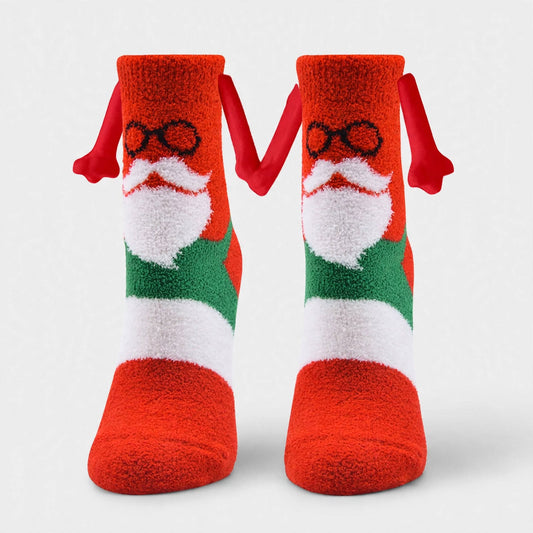 Jolly Toes | Red Santa Face Christmas Socks Unisex & Couples