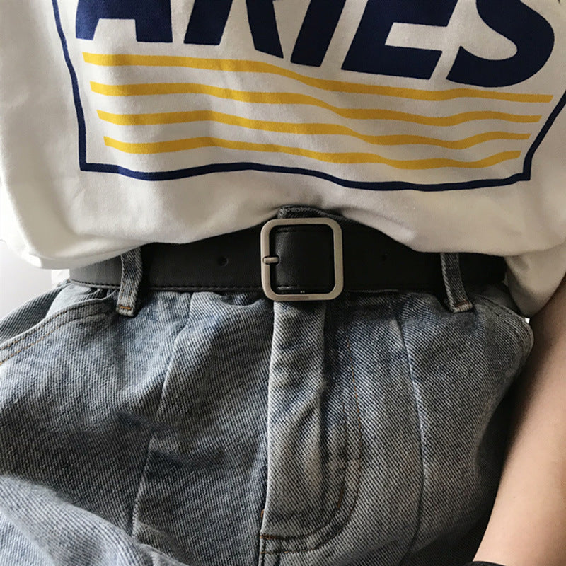 Retro Square Buckle Belt