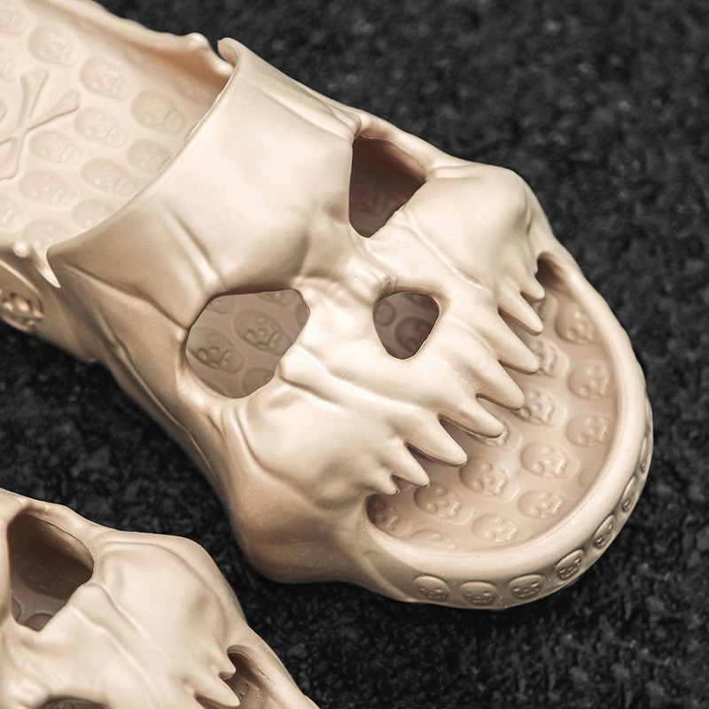 Declan Ashgrove | Skull Halloween Slippers For Men