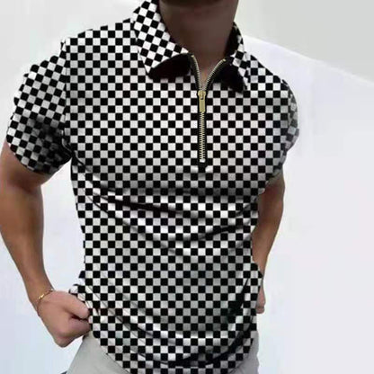 Desmond Rutherglen | Zip Polo Shirt For Men