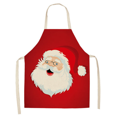 Yule | Red Snowman Print Christmas Apron Unisex