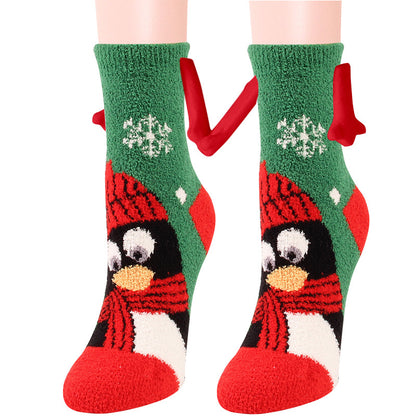 Jolly Toes | Red Santa Face Christmas Socks Unisex & Couples