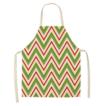 Noel | Red Tartan Reindeer Christmas Apron Unisex