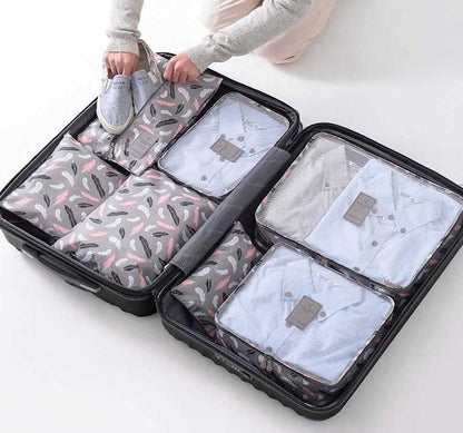 7-Piece Printed Packing Cubes Set