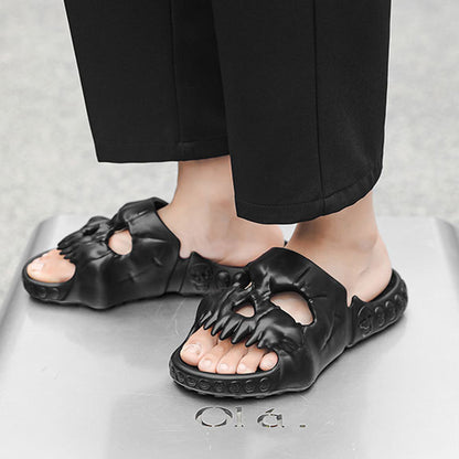 Declan Ashgrove | Skull Halloween Slippers For Men