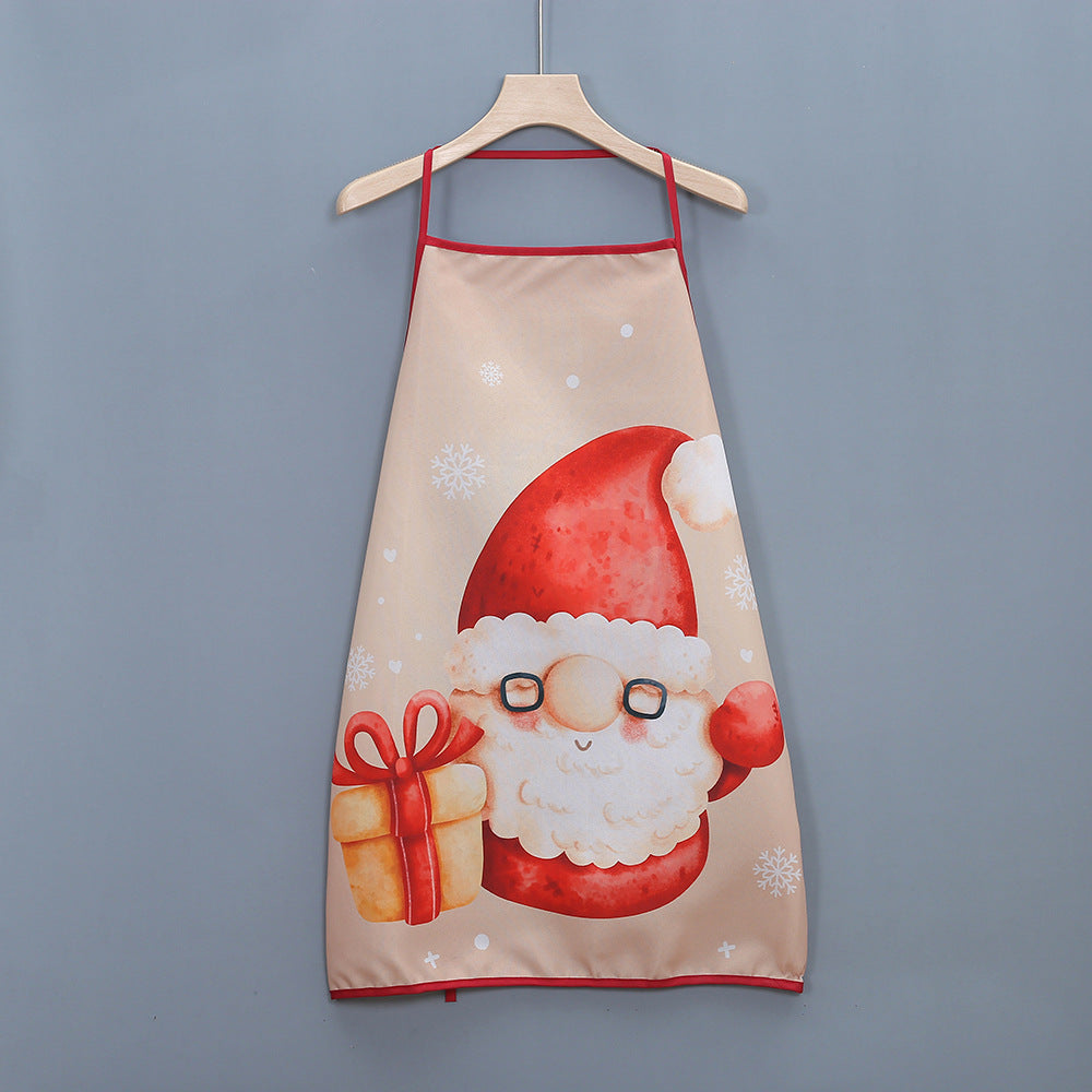 Ginger Snap | Red Tartan Script Print Christmas Apron Unisex