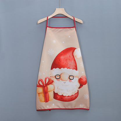 Ginger Snap | Red Tartan Script Print Christmas Apron Unisex