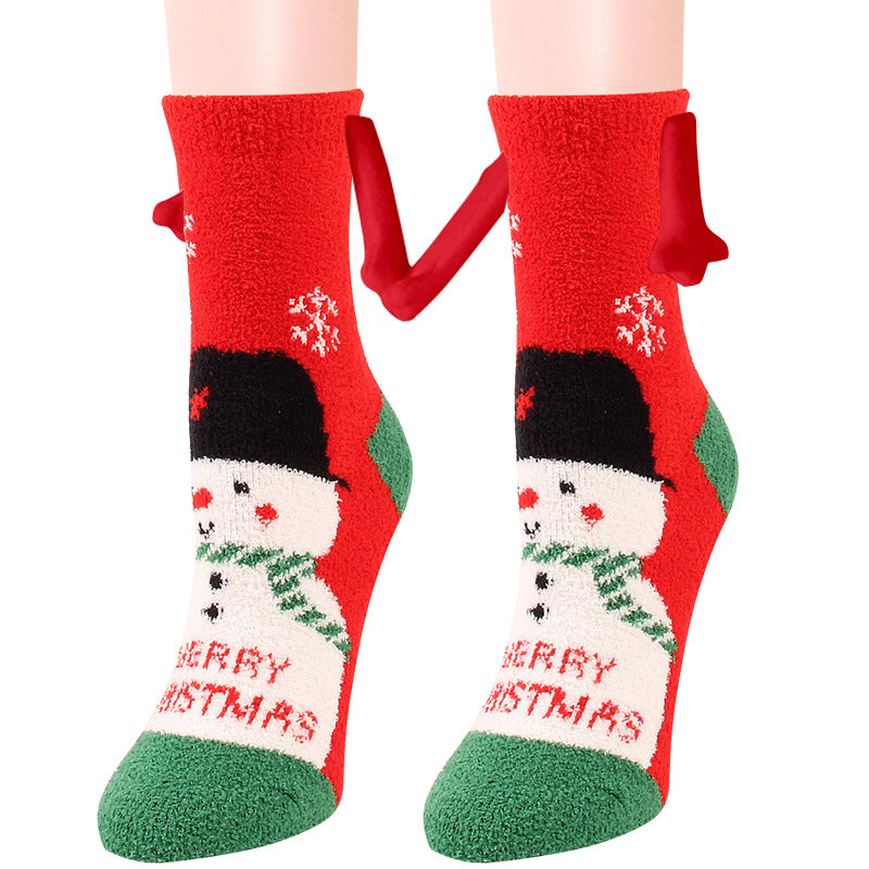 Jolly Toes | Red Santa Face Christmas Socks Unisex & Couples