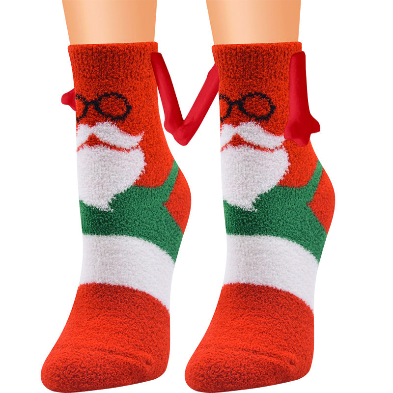 Jolly Toes | Red Santa Face Christmas Socks Unisex & Couples