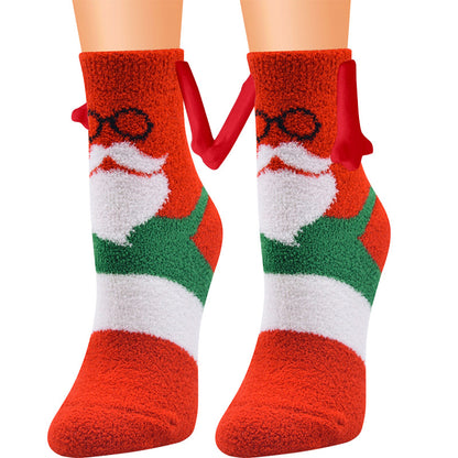 Jolly Toes | Red Santa Face Christmas Socks Unisex & Couples
