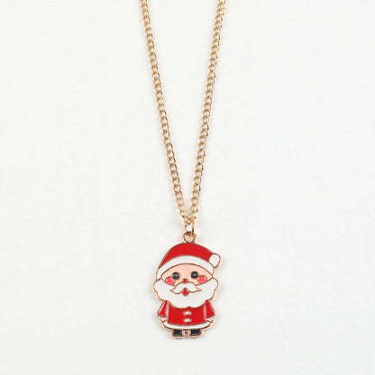 Sugarplum | Gold Cartoon Pendant Christmas Necklace For Women