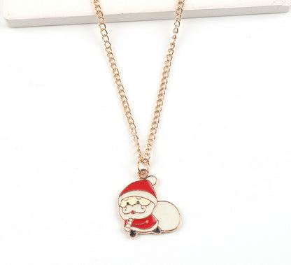 Sugarplum | Gold Cartoon Pendant Christmas Necklace For Women