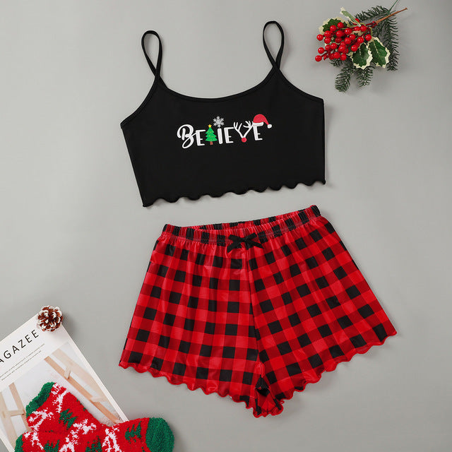 Aubrey Pettifer | Cookie Print Cami Pyjama Set For Women