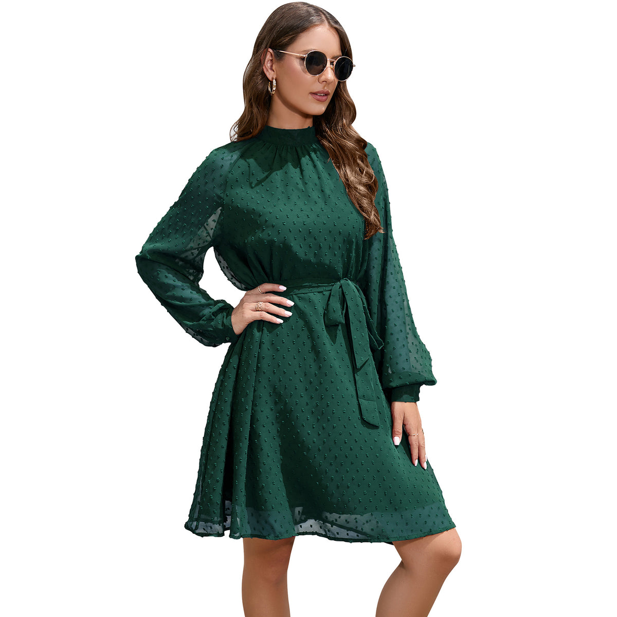 Isla Mitchell | Chiffon Polka Dot Formal Dress For Women