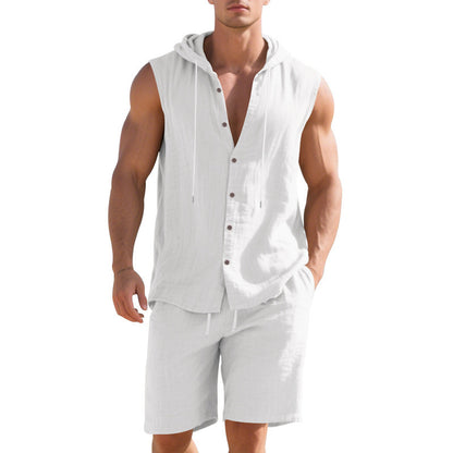 Gregor Norbury | Sleeveless Shirt And Shorts Set For Men