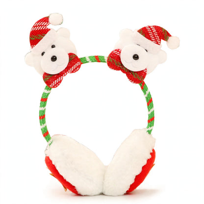 Holly Berry | Red Santa Face Christmas Earmuff Headband Unisex