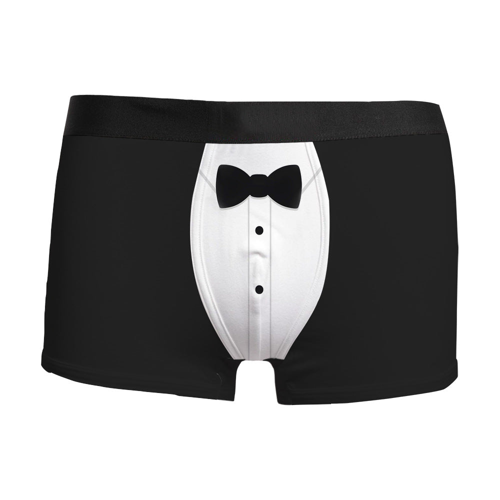Silent Night | Red Snowman Print Christmas Boxer Briefs For Men