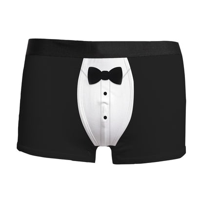 Silent Night | Red Snowman Print Christmas Boxer Briefs For Men