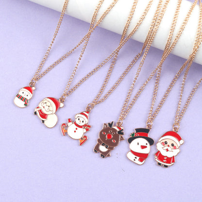 Sugarplum | Gold Cartoon Pendant Christmas Necklace For Women