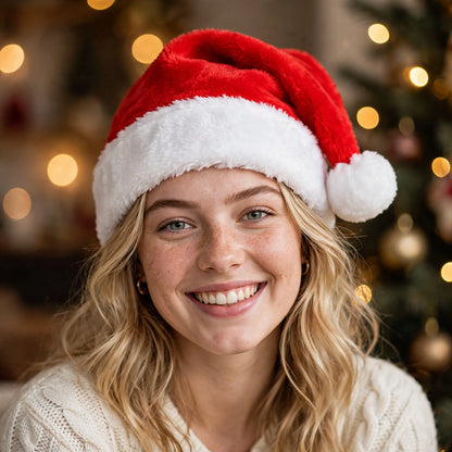 Frosty | Red Plush Christmas Santa Hat Unisex